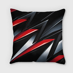 Подушка квадратная Red black abstract, цвет: 3D-принт