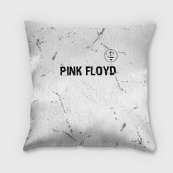 Подушка квадратная Pink Floyd glitch на светлом фоне посередине