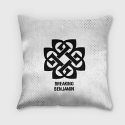 Подушка квадратная Breaking Benjamin glitch на светлом фоне, цвет: 3D-принт
