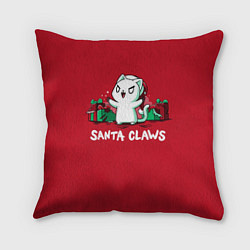 Подушка квадратная Santa claws, цвет: 3D-принт