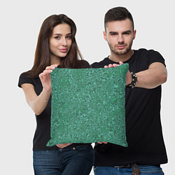 Подушка квадратная Малахитовая текстура, цвет: 3D-принт — фото 2