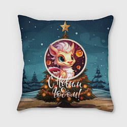 Подушка квадратная Кроха олицетворяющий зиму