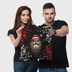 Подушка квадратная Evil Santa Claus, цвет: 3D-принт — фото 2