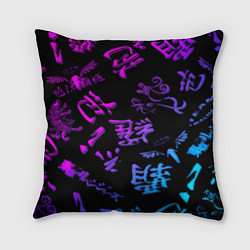 Подушка квадратная Tokyos Revenge neon logo, цвет: 3D-принт