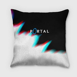 Подушка квадратная Portal game blink color, цвет: 3D-принт