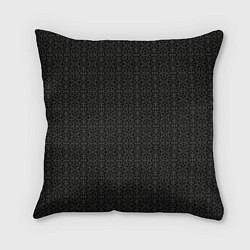 Подушка квадратная Ажурный чёрно-серый, цвет: 3D-принт