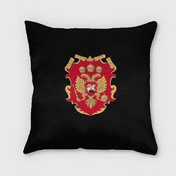 Подушка квадратная Российская империя символика герб щит, цвет: 3D-принт