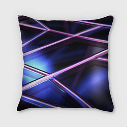 Подушка квадратная Фиолетовая геометрическая абстракция