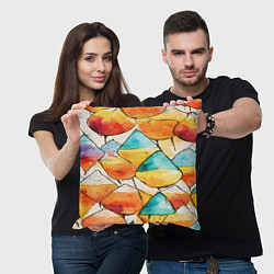 Подушка квадратная Фонарики, цвет: 3D-принт — фото 2