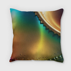 Подушка квадратная Радужный градиент с накидкой, цвет: 3D-принт