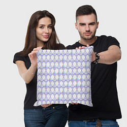 Подушка квадратная Криптовалюта Ethereum на белом, цвет: 3D-принт — фото 2
