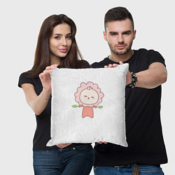 Подушка квадратная Chippi Twins для неё, цвет: 3D-принт — фото 2