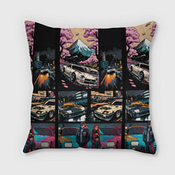 Подушка квадратная Japanese jdm art, цвет: 3D-принт