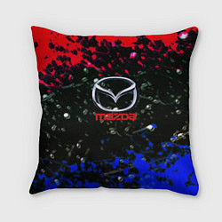 Подушка квадратная Mazda краски абстракция спорт, цвет: 3D-принт