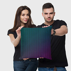 Подушка квадратная Неоновые светящиеся полосы, цвет: 3D-принт — фото 2