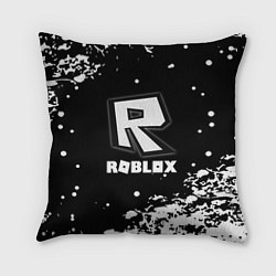Подушка квадратная Roblox белая краска, цвет: 3D-принт