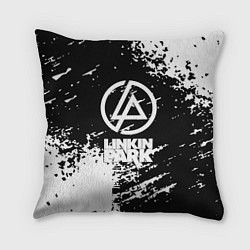 Подушка квадратная Linkin park logo краски текстура, цвет: 3D-принт