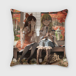 Подушка квадратная Touhou Project Рейму Санаэ, цвет: 3D-принт