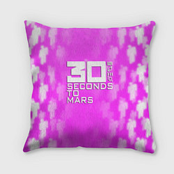 Подушка квадратная 30 seconds to mars pink, цвет: 3D-принт