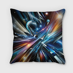 Подушка квадратная Космос - футуризм, цвет: 3D-принт