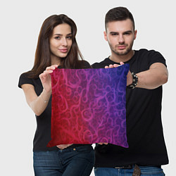 Подушка квадратная Вихревые узоры на градиенте, цвет: 3D-принт — фото 2
