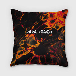 Подушка квадратная Papa Roach red lava