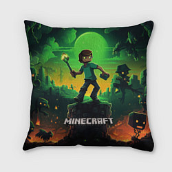 Подушка квадратная Персонаж в мире Minecraft, цвет: 3D-принт