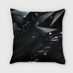 Подушка квадратная Black luxury abstract