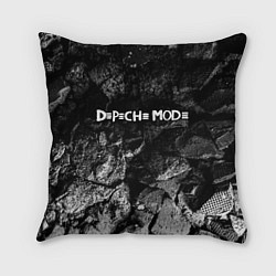 Подушка квадратная Depeche Mode black graphite, цвет: 3D-принт