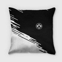 Подушка квадратная Borussia текстура краски, цвет: 3D-принт