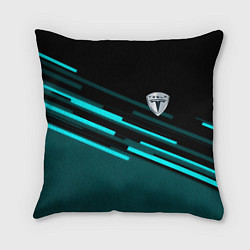 Подушка квадратная Tesla sport geometry car, цвет: 3D-принт