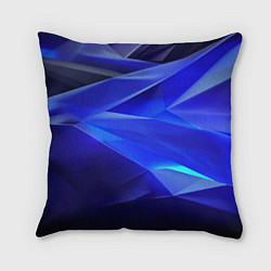 Подушка квадратная Black and blue abstract background sport style, цвет: 3D-принт