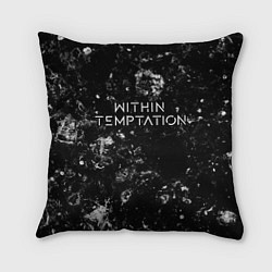 Подушка квадратная Within Temptation black ice, цвет: 3D-принт