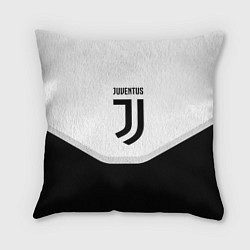 Подушка квадратная Juventus black geometry sport, цвет: 3D-принт