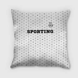 Подушка квадратная Sporting sport на светлом фоне посередине, цвет: 3D-принт