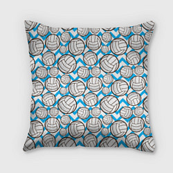 Подушка квадратная Мячи волейбольные паттерн, цвет: 3D-принт