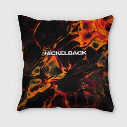 Подушка квадратная Nickelback red lava, цвет: 3D-принт