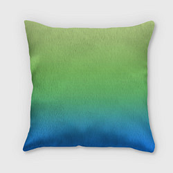 Подушка квадратная Градиент зелёно-голубой