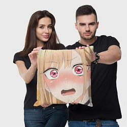 Подушка квадратная Эта фарфоровая кукла Марин, цвет: 3D-принт — фото 2