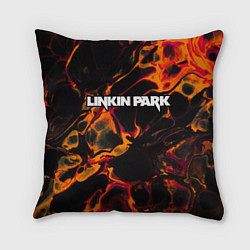 Подушка квадратная Linkin Park red lava