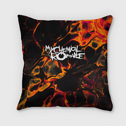 Подушка квадратная My Chemical Romance red lava, цвет: 3D-принт