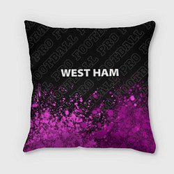 Подушка квадратная West Ham pro football посередине, цвет: 3D-принт