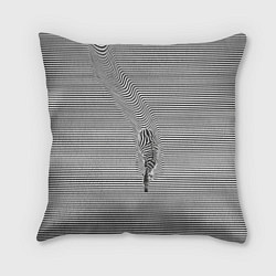 Подушка квадратная Зебра плывущая в полосках, цвет: 3D-принт