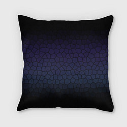 Подушка квадратная Чёрно-фиолетовый мозаика крупная, цвет: 3D-принт