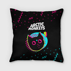 Подушка квадратная Arctic Monkeys - rock star cat, цвет: 3D-принт