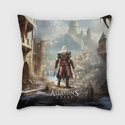 Подушка квадратная Assassins creed старинный город, цвет: 3D-принт
