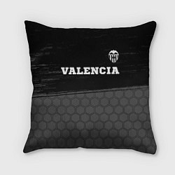 Подушка квадратная Valencia sport на темном фоне посередине, цвет: 3D-принт