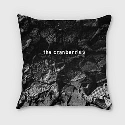 Подушка квадратная The Cranberries black graphite, цвет: 3D-принт