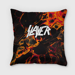 Подушка квадратная Slayer red lava, цвет: 3D-принт