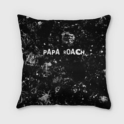 Подушка квадратная Papa Roach black ice, цвет: 3D-принт